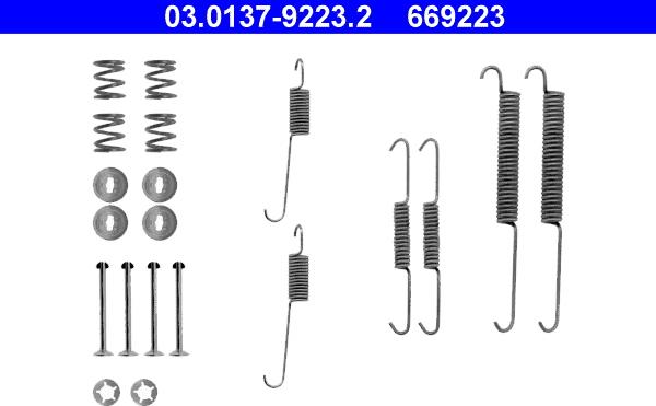 ATE 03.0137-9223.2 - Комплектующие, барабанный тормозной механизм unicars.by