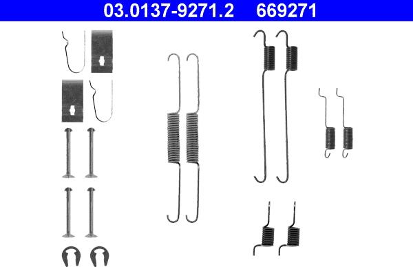 ATE 03.0137-9271.2 - Комплектующие, барабанный тормозной механизм unicars.by