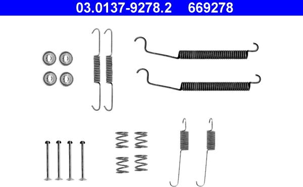 ATE 03.0137-9278.2 - Комплектующие, барабанный тормозной механизм unicars.by