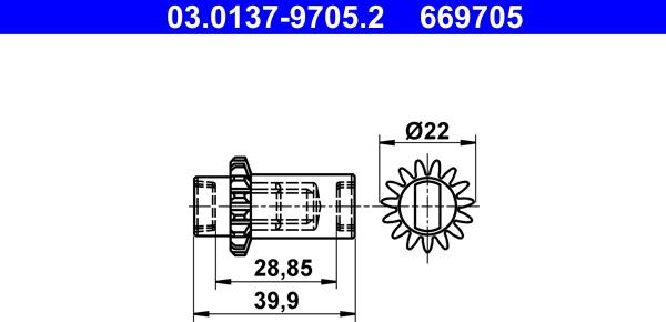 ATE 03.0137-9705.2 - Комплектующие, стояночная тормозная система unicars.by