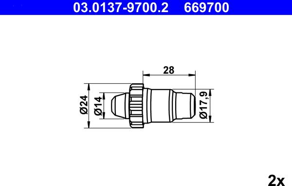 ATE 03.0137-9700.2 - Комплектующие, стояночная тормозная система unicars.by