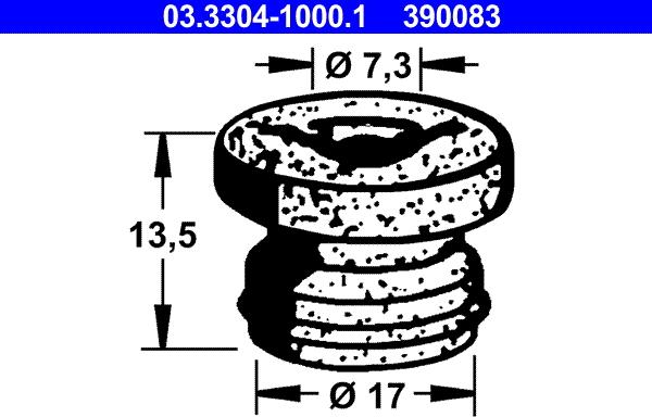 ATE 03.3304-1000.1 - Пробка, бачок тормозной жидкости unicars.by