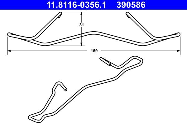 ATE 11.8116-0356.1 - Пружина, тормозной суппорт unicars.by