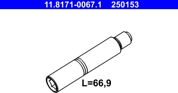 ATE 11.8171-0067.1 - Направляющий болт, корпус скобы тормоза unicars.by