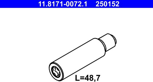 ATE 11.8171-0072.1 - Направляющий болт, корпус скобы тормоза unicars.by