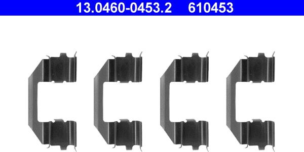 ATE 13.0460-0453.2 - Комплектующие для колодок дискового тормоза unicars.by