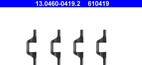 ATE 13.0460-0419.2 - Комплектующие для колодок дискового тормоза unicars.by