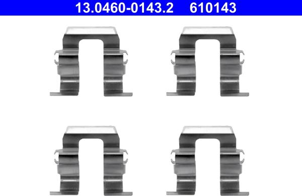 ATE 13.0460-0143.2 - Комплектующие для колодок дискового тормоза unicars.by