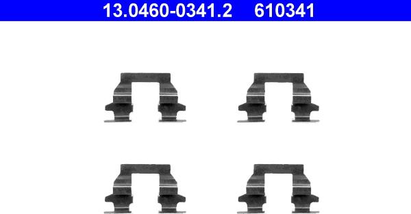 ATE 13.0460-0341.2 - Комплектующие для колодок дискового тормоза unicars.by