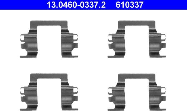 ATE 13.0460-0337.2 - Комплектующие для колодок дискового тормоза unicars.by