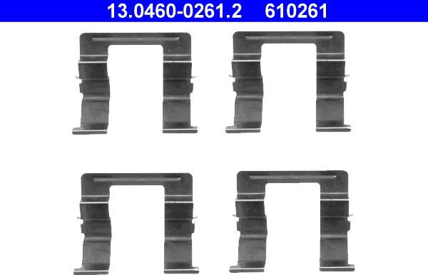 ATE 13.0460-0261.2 - Комплектующие для колодок дискового тормоза unicars.by
