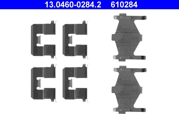 ATE 13.0460-0284.2 - Комплектующие для колодок дискового тормоза unicars.by