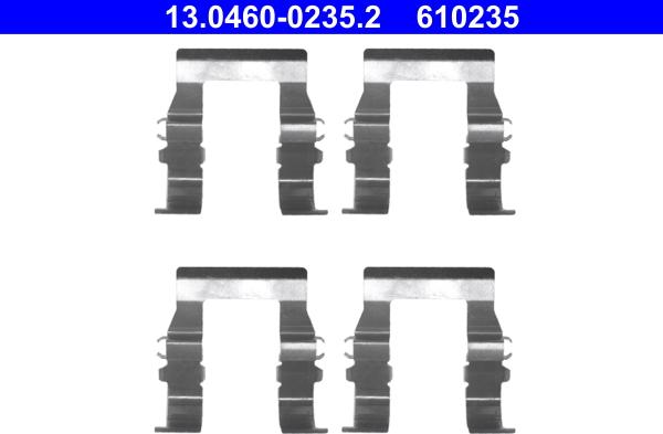 ATE 13.0460-0235.2 - Комплектующие для колодок дискового тормоза unicars.by