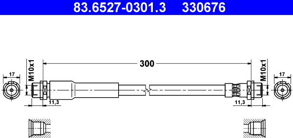 ATE 83.6527-0301.3 - Тормозной шланг unicars.by