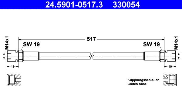 ATE 24.5901-0517.3 - Шланг сцепления unicars.by