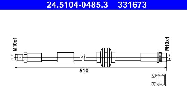 ATE 24.5104-0485.3 - Тормозной шланг unicars.by