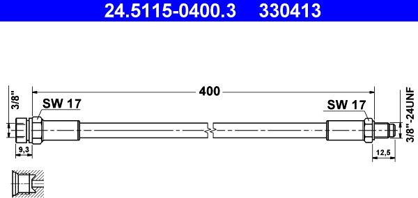 ATE 24.5115-0400.3 - Тормозной шланг unicars.by