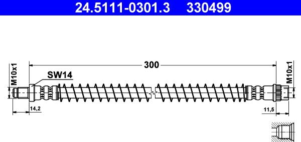 ATE 24.5111-0301.3 - Тормозной шланг unicars.by