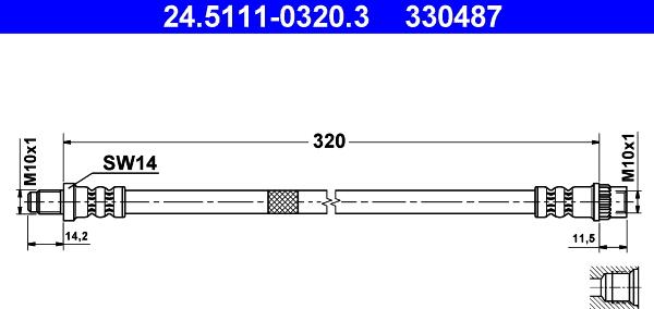 ATE 24.5111-0320.3 - Тормозной шланг unicars.by