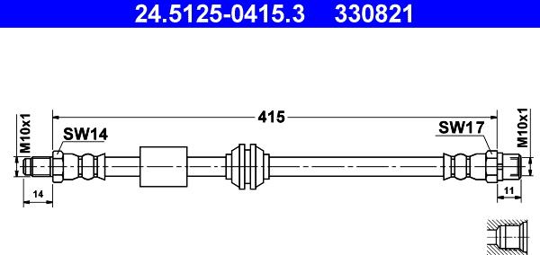 ATE 24.5125-0415.3 - Тормозной шланг unicars.by