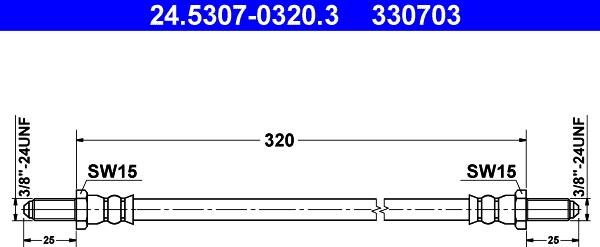 ATE 24.5307-0320.3 - Тормозной шланг unicars.by