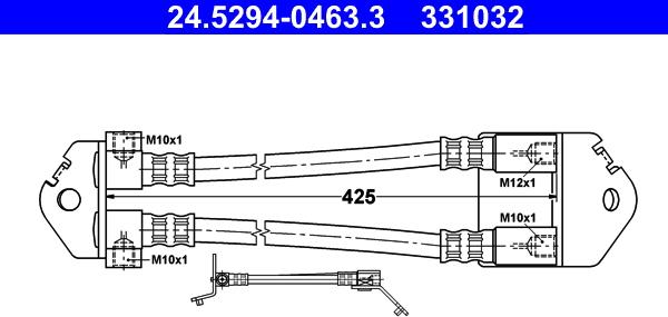 ATE 24.5294-0463.3 - Тормозной шланг unicars.by