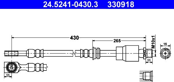 ATE 24.5241-0430.3 - Тормозной шланг unicars.by