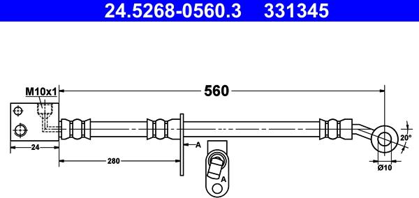 ATE 24.5268-0560.3 - Тормозной шланг unicars.by