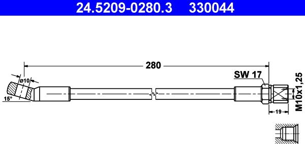 ATE 24.5209-0280.3 - Тормозной шланг unicars.by