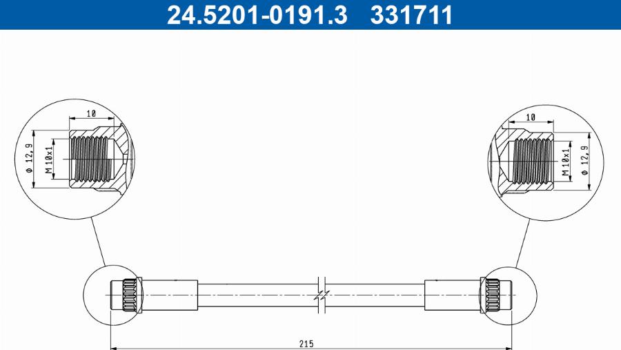 ATE 24.5201-0191.3 - Тормозной шланг unicars.by