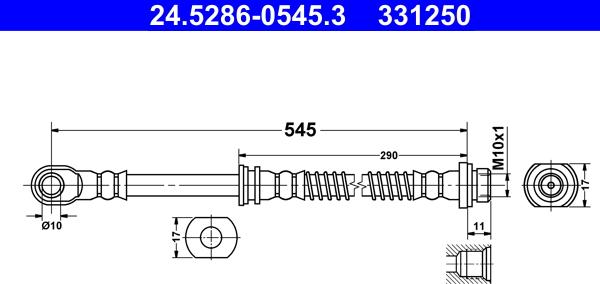 ATE 24.5286-0545.3 - Тормозной шланг unicars.by