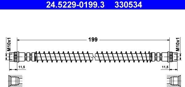 ATE 24.5229-0199.3 - Тормозной шланг unicars.by