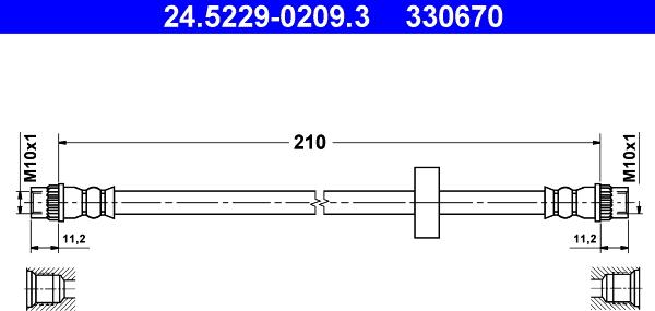 ATE 24.5229-0209.3 - Тормозной шланг unicars.by