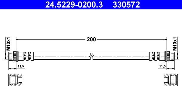 ATE 24.5229-0200.3 - Тормозной шланг unicars.by