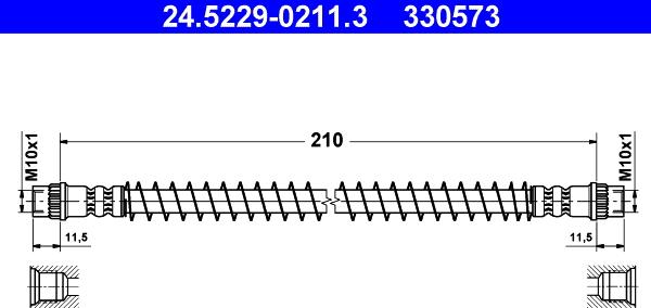 ATE 24.5229-0211.3 - Тормозной шланг unicars.by