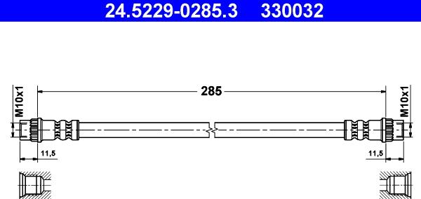 ATE 24.5229-0285.3 - Тормозной шланг unicars.by