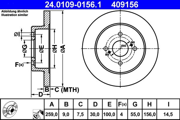 ATE 24.0109-0156.1 - Тормозной диск unicars.by