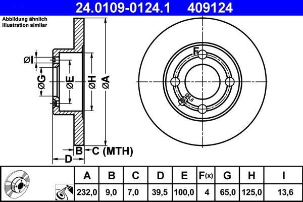 ATE 24.0109-0124.1 - Тормозной диск unicars.by