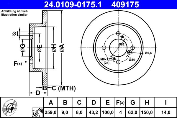 ATE 24.0109-0175.1 - Тормозной диск unicars.by