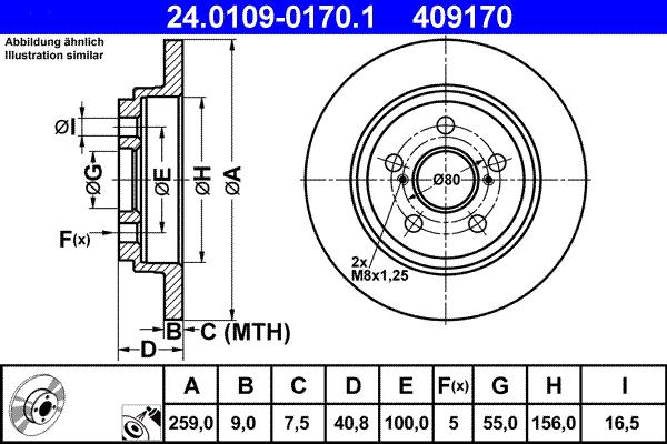 ATE 24.0109-0170.1 - Тормозной диск unicars.by