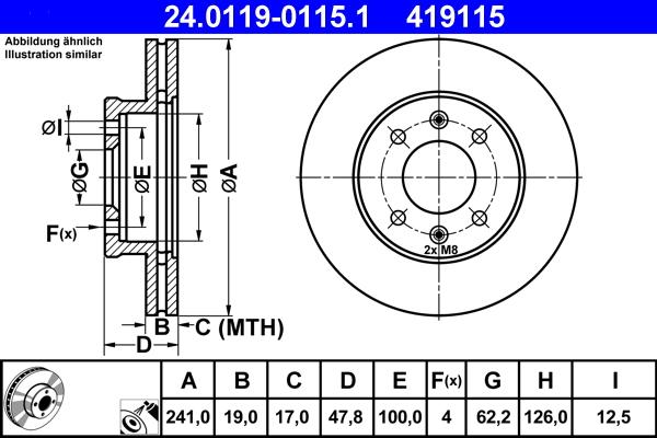 ATE 24.0119-0115.1 - Тормозной диск unicars.by