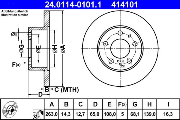 ATE 24.0114-0101.1 - Тормозной диск unicars.by