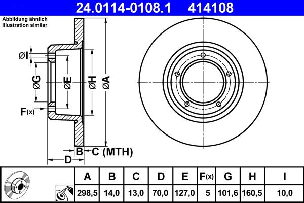 ATE 24.0114-0108.1 - Тормозной диск unicars.by