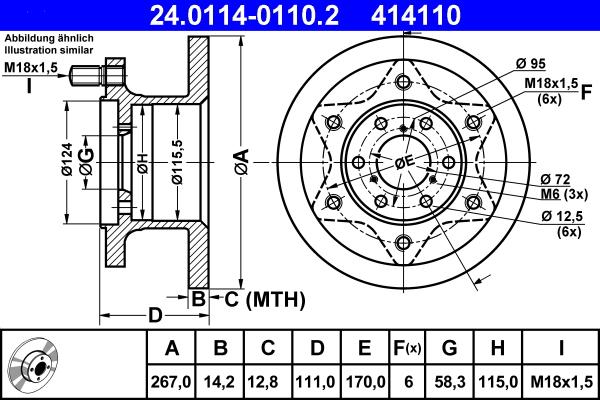 ATE 24.0114-0110.2 - Тормозной диск unicars.by