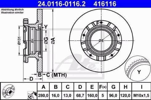 Alpha Brakes HTT-FR-010 - Тормозной диск unicars.by