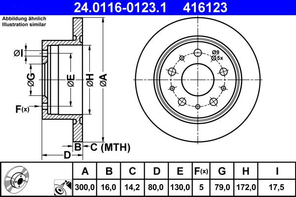 ATE 24.0116-0123.1 - Тормозной диск unicars.by