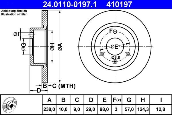 ATE 24.0110-0197.1 - Тормозной диск unicars.by