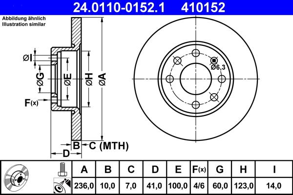 ATE 24.0110-0152.1 - Тормозной диск unicars.by