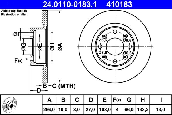 ATE 24.0110-0183.1 - Тормозной диск unicars.by