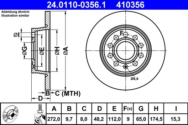 ATE 24.0110-0356.1 - Тормозной диск unicars.by